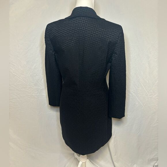 Elie Tahari Monogram Black Square Suit Set Jacket Pants Women’s Button Up - Picture 6 of 13